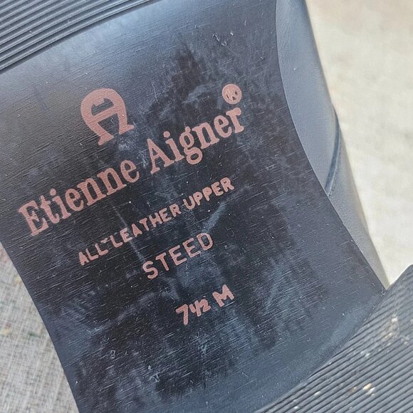 Etienne Aigner Women Boot Shoes Black All Leather Upper STEED High Top Size 7.5M - Picture 12 of 12